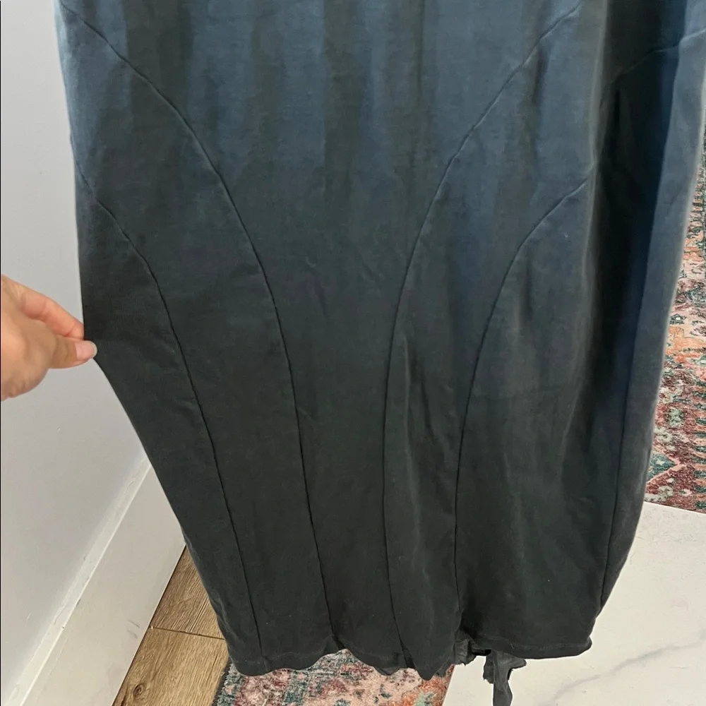 Prairie Underground Organic Cotton Longsleeve Boho Midi Dress Atlantic Blue S - Picture 6 of 8